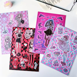 Korean ins Sweet Cool Girl Sticker Scrapbooking Diary DIY Album Decoration Sticker Aesthetic Stationery Art Supplies Personalizd (ONLINE ORDER ONLY)