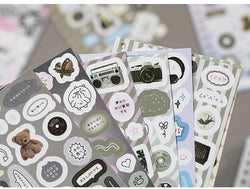 30sheets/piece Korean Ins Cute Collage Material Decorative Sticker Book Laptop Kpop Scrapbook Journal Kawaii Stickers Kids Gift (ONLINE ORDER ONLY)