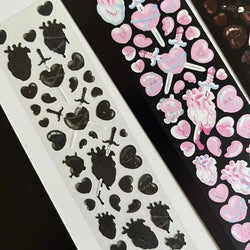 Korean Ins Dark Skull Love Key Chain Sticker Scrapbooking Photo Frame Handmade Stationery Decorative Kawaii Stickers Art Supply (ONLINE ORDER ONLY)
