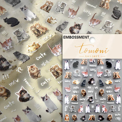Lovely Dog Cat Animal Bunny 3D Soft Embossed Relief Self Adhesive Nail Art Stickers Cute Pretty Puppy Kitty Star Manicure Decals (ONLINE ORDER ONLY)