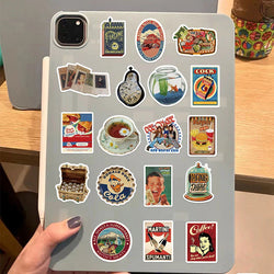 50pcs Cool Vintage Stickers Retro Decal For Skateboard Laptop Phone Bike Car Funny Waterproof Sticker Kids Classic Toys (Online Order Only)