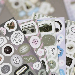 30sheets/piece Korean Ins Cute Collage Material Decorative Sticker Book Laptop Kpop Scrapbook Journal Kawaii Stickers Kids Gift (ONLINE ORDER ONLY)