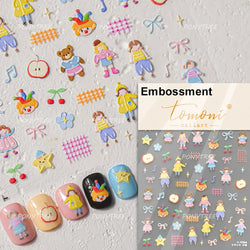 Squirrel Mushroom Apple Strawberry Cherry Pinecone Ginkgo Leaf Self Adhesive Nail Art Stickers Butterfly Flower Manicure Decals (ONLINE ORDER ONLY)