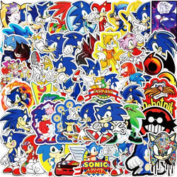 Sonic The Hedgehog Sticker Pack: Suitcase, Water Cup, Stationery, Mobile, Car, Scooter, Laptop, Refrigerator Decoration (ONLINE ORDER ONLY)