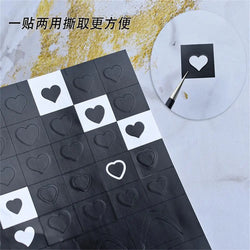 1PC Hollow Airbrush Design Nail Art Hollow Stencils Sticker Love Star Snowflake Butterfly Butterfly French Decal Slider Decors * (Online Order Only)