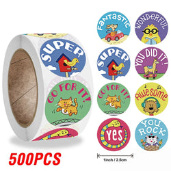 100-500pcs Kids Reward Stickers Puppy Dog Cat Encouragement Labels for Teachers Cute Animals Sticker Stationery Pegatinas (ONLINE ORDER ONLY)