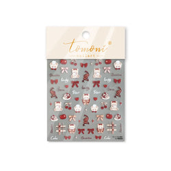 Bowknot Bear Cake Chocolates Food Star Cherry Apple Cook Love Heart Adhesive Nail Art Sticker Rhinestone Reliefs Manicure Decal (ONLINE ORDER ONLY)