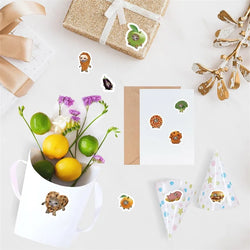500PCS Cute Food Cat Paper Labels Thank You Sticker Sealing Decoration Scrapbooking Stationery Hand Accounting Supplies for Kids (ONLINE ORDER ONLY)