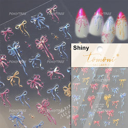 Sexy Red Grape Wine Bowknot Cocktail Goblet Cup Soda Liquid Shiny Sparkling Self Adhesive Nail Art Stickers 3D Manicure Decals (ONLINE ORDER ONLY)