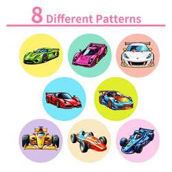 500PCS Cartoon Speed Car Sticky Paper Sticker Labels Thank You Sticker Sealing Stationery Supplies DIY Decoration Scrapbooking (ONLINE ORDER ONLY)