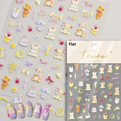 Cookies Chocolate Love Heart Flower Bowknot Rabbit Bunny Lace Bear Star Bouquet Rabbit Adhesive Nail Art Sticker Manicure Decal (ONLINE ORDER ONLY)
