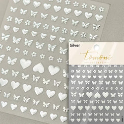 Delicate Tender Purple Butterfly Seal Pattern Insect Shiny Golden Stroke Nail Art Decoration Sticker Dressy Laser Manicure Decal (ONLINE ORDER ONLY)
