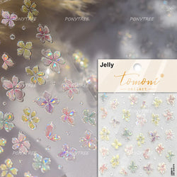 Spring Living Peach Blossom Flower Branch Petal Antique Soft Relief Adhesive Chinese Characters Nail Art Sticker Manicure Decals (ONLINE ORDER ONLY)