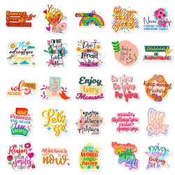 10/30/50/100pcs Cute INS Inspirational Quote Graffiti Stickers Decals Laptop Notebook Phone Suitcase Stationery Sticker Kids Toy (ONLINE ORDER ONLY)