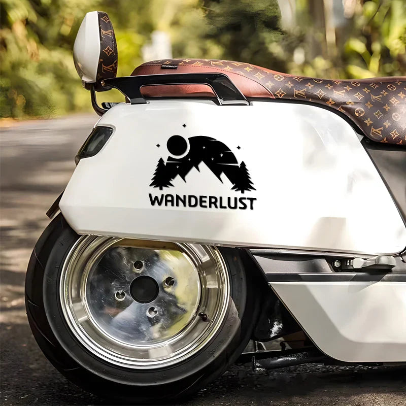 "WANDERLUST"Stickers,Unique and Personalized Look with high quality sticker for cars trucks motorcycles &laptops! (ONLINE ORDER ONLY)