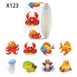 50-500pc New Cute Cartoon Marine Animal Park Dolphin Stickers for Kids Teacher Reward Encourage Sealing Label Stationery Sticker (ONLINE ORDER ONLY)