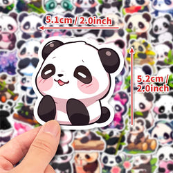 10/30/50PCS Cute Panda PVC Sticker Aesthetic Decoration Scrapbooking Korean Stationery DIY Hand Accounting School Supplies (ONLINE ORDER ONLY)