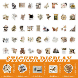 10/30/50/100pcs Retro Cartoon Art Ins Style Stickers Vintage Decals Laptop Fridge Phone Scrapbook Funny Stationery Sticker Toys (Online Order Only)
