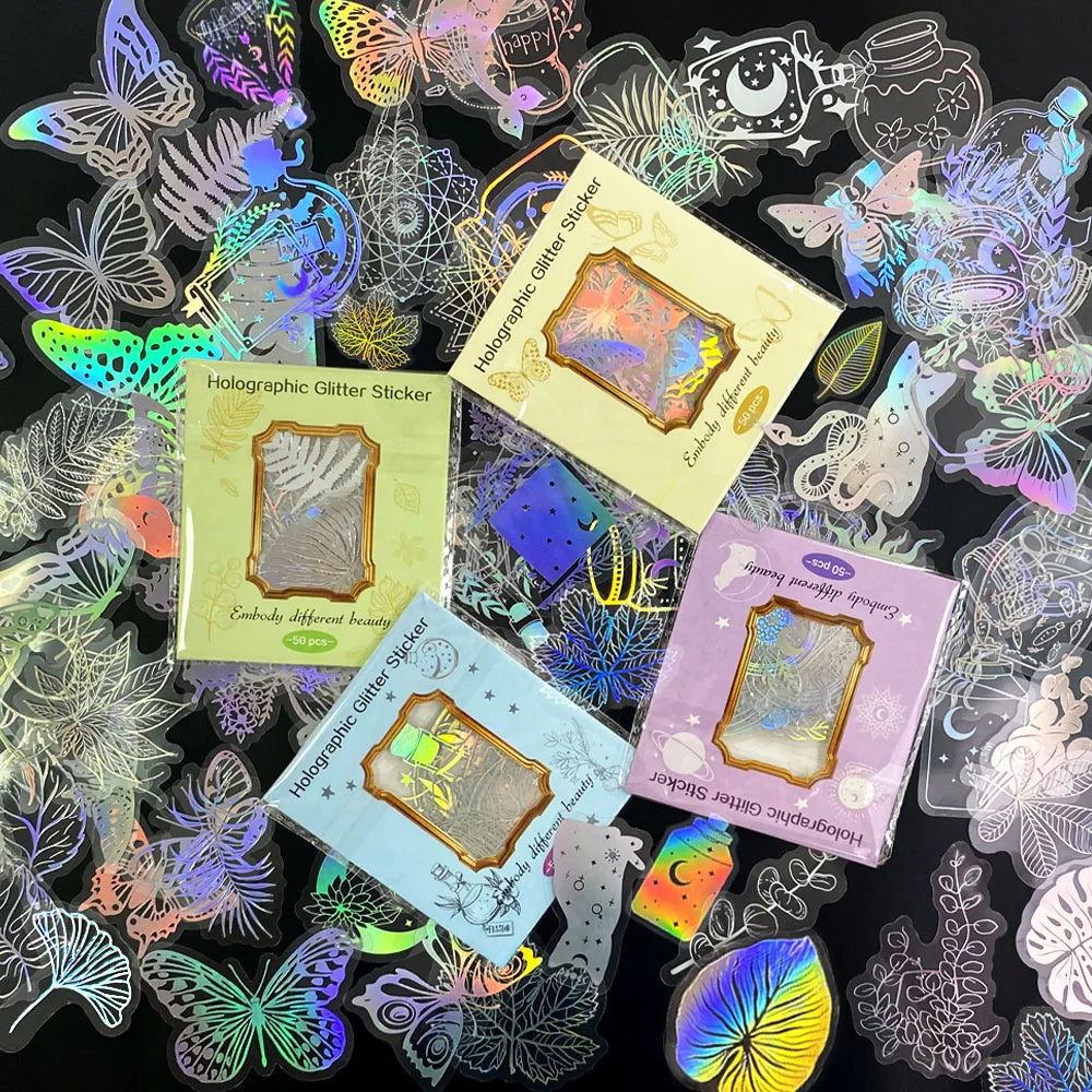 Holographic Cartoon Stickers Pack for Car, Guitar, Motorcycle, Luggage, DIY Decals (Online Order Only)