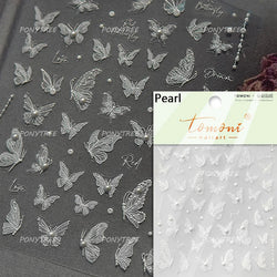 Transparent Purple Pink Gradient Wing Pinion Feather Housefly Wings Shiny Adhesive Nail Art Decoration Stickers Manicure Decals (ONLINE ORDER ONLY)