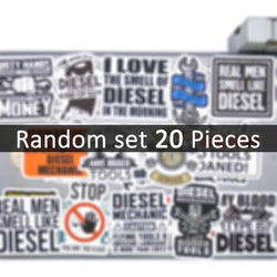 20/30/50Pieces Retro Mechanic Slogan Funny Diesel Repairman Decals Stickers for Motorcycle Bike Car Toolbox Phone Laptop Sticker (ONLINE ORDER ONLY)
