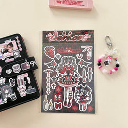 New Ins Cute Devil Bunny Girl Stickers Diary Scrapbooking DIY Album Decoration Sticker Aesthetic Personalized Kawaii Stationery (ONLINE ORDER ONLY)