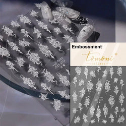 Dreamy Chic Butterfly Flower Bowknot Square Rhinestone Crystal 5D Self Adhesive Nail Art Stickers Fantasy Shiny Manicure Decals (ONLINE ORDER ONLY)