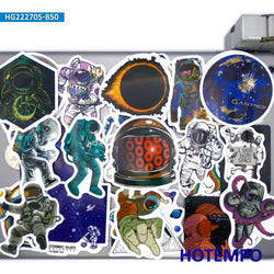 50Pieces UFO Astronauts Cosmos Space Planet Funny Alien Stickers for Phone Luggage Bike Skateboard Motorcycle Car Laptop Sticker (ONLINE ORDER ONLY)