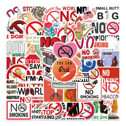 No Smoking Sticker Decals for Phone Laptop Luggage Skateboard Kid Toys (Online Order Only)