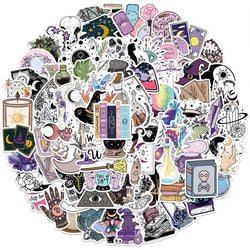 10/30/50/100PCS Bohemian Apothecary Lucky Crystal Witch Art Sticker Packs (Online Order Only)