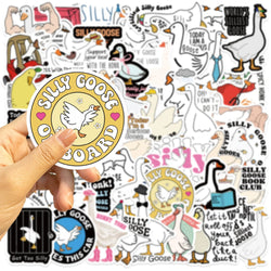 50PCS Cartoon Cute Silly Goose Sticker Decals Toys For Phone Laptop Luggage Skateboard Guitar DIY Graffiti Aesthetic Stickers (ONLINE ORDER ONLY)