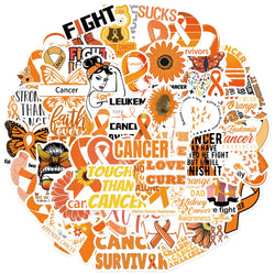 Leukemia Awareness Stickers Decals Gift DIY Notebook Fridge Suitcase Bike Laptop 10/30/50pcs (ONLINE ORDER ONLY)