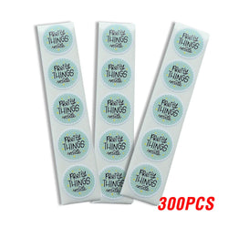 100-500pcs Round Paper Pink Pretty Things Inside Stickers Gold Thank You Stickers For Small Business Packaging Seal Label (ONLINE ORDER ONLY)