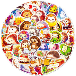 10/30/50PCS Cute Cartoon Hedgehog PVC Sticker Aesthetic Children's Decoration Scrapbooking Stationery School Supplies for Kids (ONLINE ORDER ONLY)
