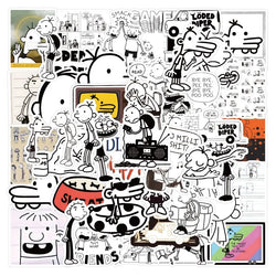 50pcs Diary of A Wimpy Kid Stickers for Luggage, Phone, Laptop, Car, Scooter, Refrigerator (ONLINE ORDER ONLY)