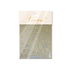 Baroque Figure Flower Totem Geometric Star Love Heart Hot Stamping Embossed Relief Self Adhesive Nail Art Sticker Manicure Decal (ONLINE ORDER ONLY)