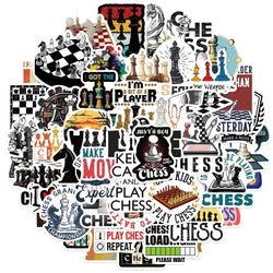 10/50pcs Chess Game Stickers Aesthetic Graffiti Decals For Laptop Luggage Skateboard Motorcycle Diary Waterproof Sticker (ONLINE ORDER ONLY)