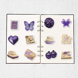 10/30/50PCS Cute Purple Stickers Ins Style Cartoon Decals Graffiti DIY Notebook Phone Skateboard Fridge Guitar Car Kids Toy Gift (Online Order Only)