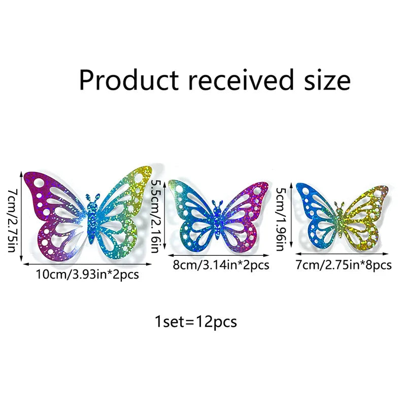 Rainbow Butterfly Wall Stickers for Wedding and Party Decor (Online Order Only)