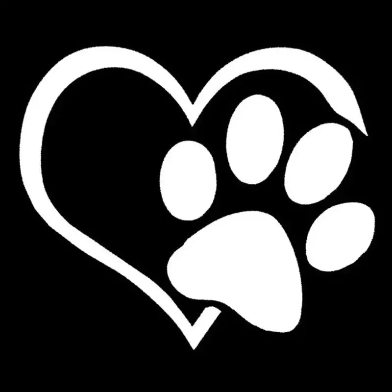 Dog's paw Hearts Sticker,Cute Car Body Window Bumper Vinyl Decal,For Cars, Trucks, Walls, Laptops, Windows, Motorcycles, Bumpers (ONLINE ORDER ONLY)