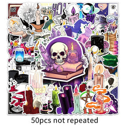 Scary Witch Candle Stickers for Phone Laptop Luggage Skateboard Decals (ONLINE ORDER ONLY)