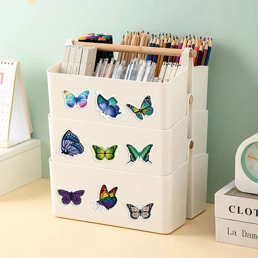 100-500pcs Butterfly Cartoon Graffiti Stickers DIY Phone Guitar Laptop Notebook Suitcase Waterproof Sticker Kids Toy (ONLINE ORDER ONLY)
