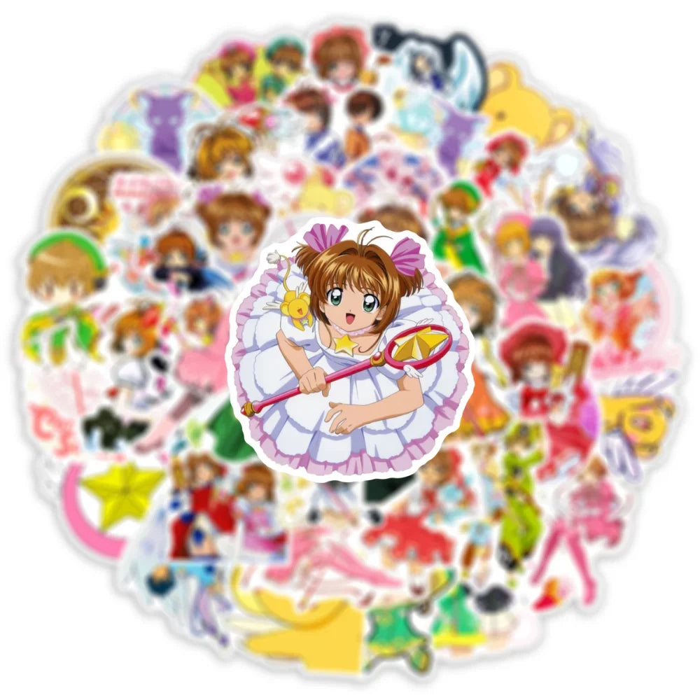 10/50Pcs Anime Cartoon Girl Paper Sticker Stationery DIY Scrapbook Decor Graffiti Stickers for Laptop Skardboard Car Bike (Online Order Only)