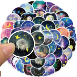 10/50Pcs NEW Moonlight Star Graffiti Stickers for Suitcase Skateboard Laptop Luggage Phone Car Styling Decal Waterproof Sticker (ONLINE ORDER ONLY)