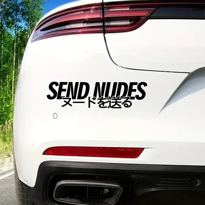 SEND NUDES Stickers For Car Door And Window Decoration Stickers Car Accessories ,Fun Decorative Stickers, Motorcycle (ONLINE ORDER ONLY)