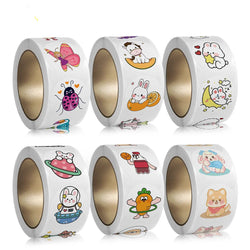 500pcs /rolls  Kids lnspirational Stickers Cute Animal Stickers Reward Stickers Kids Stickers Wholesale self-adhesive Labels (Online Order Only)