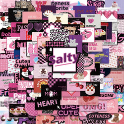 Y2K Pink Gothic Anime Aesthetic Stickers 55/108PCS (Online Order Only)