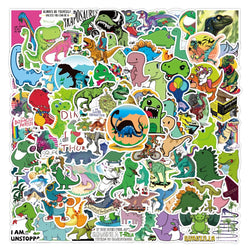 75pcs Dinosaur Cartoon Graffiti Stickers for Notebook, Scooter, Water Cup, Luggage, Laptop, Phone, Kids Toys (ONLINE ORDER ONLY)