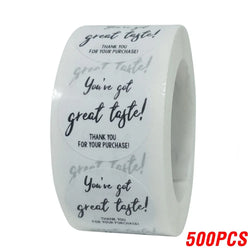100-500pcs Round Paper Pink Pretty Things Inside Stickers Gold Thank You Stickers For Small Business Packaging Seal Label (ONLINE ORDER ONLY)