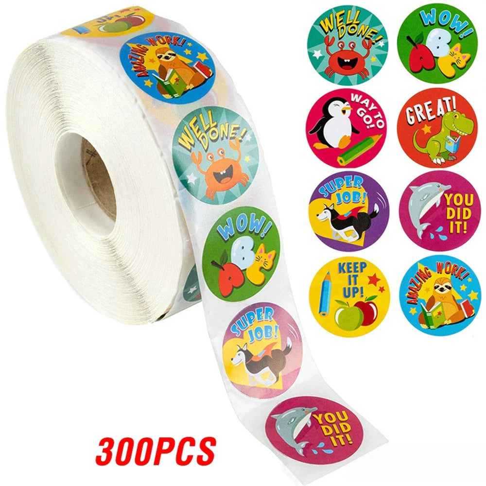 100-500pcs Cartoon Animals Sticker for Children 8 Designs Cute Thank You Scrapbooking Stationery Sealing Labels Rewards Stickers (ONLINE ORDER ONLY)